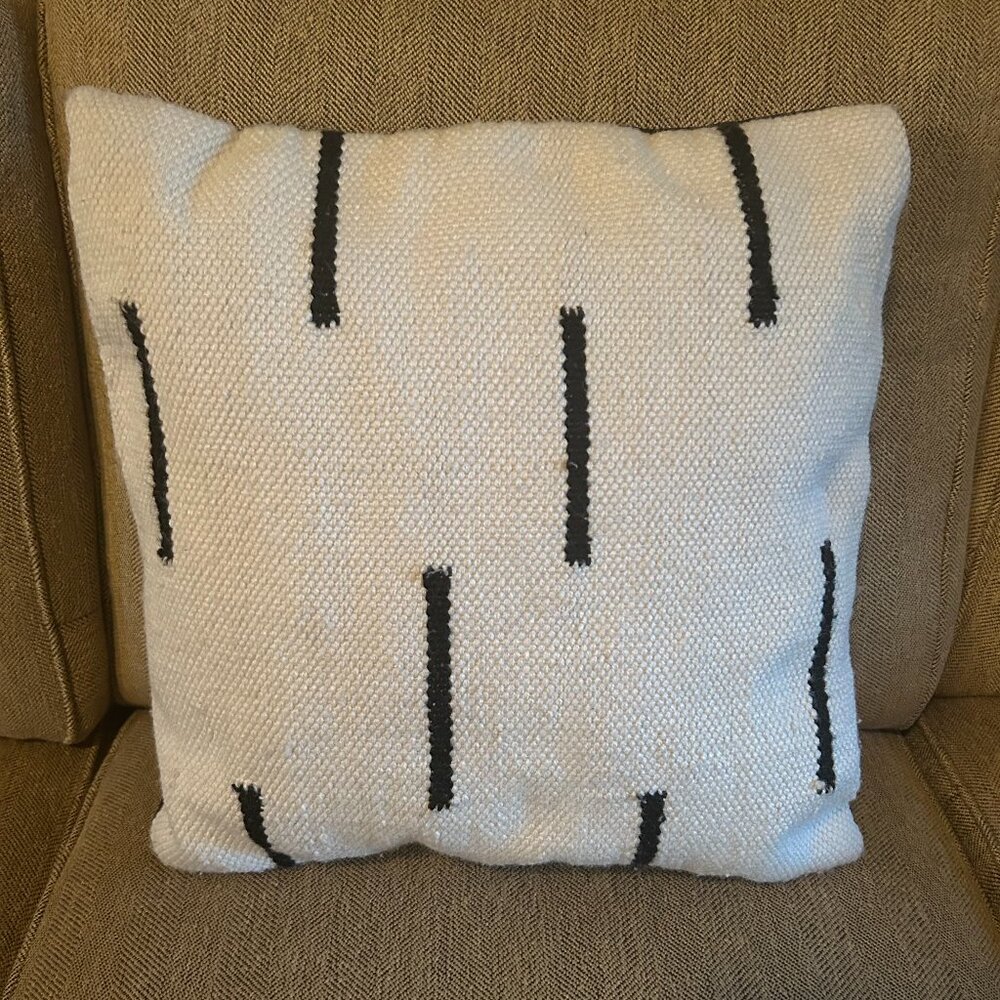 Black and White Decorative Pillow